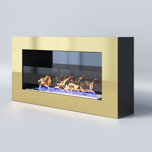 Биокамин "Русский огонь" Барокко 800N настенный с декоративным стеклом (стемалитом)