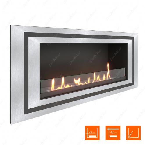 Биокамин SteelHeat LONG-D 900 XL стекло Биокамин SteelHeat LONG-D 900 XL стекло