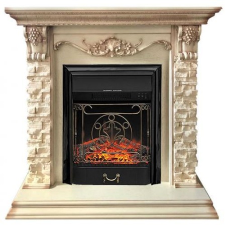 Adriana сланец белый (слоновая кость)+Majestic FX Black (Адриана)