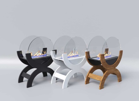 Биокамин напольный "Русский огонь" Санрайз макс чёрный по цене 29 900 руб.